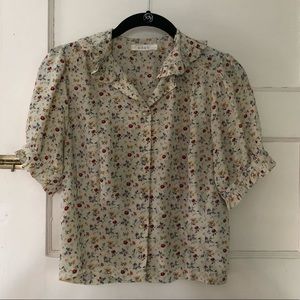 Dôen Blythe top in Papillon Floral, size XS